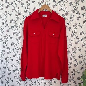 Vintage Spinnaker Quarter Zip Flannel SZ L